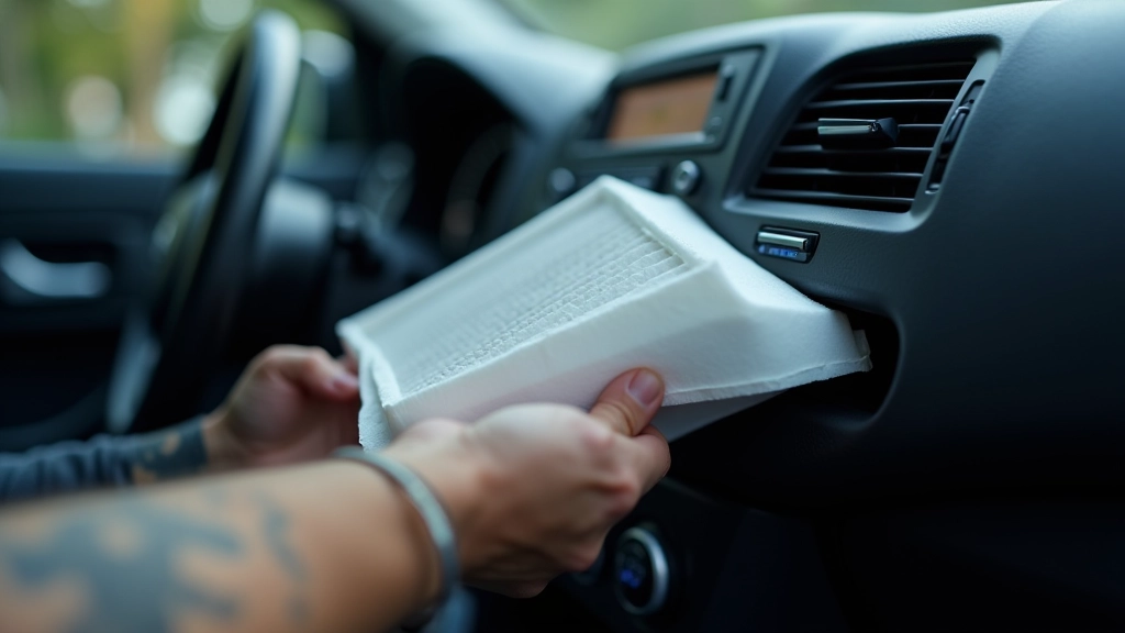 Cabin air filter comparison showing clean and dirty filters