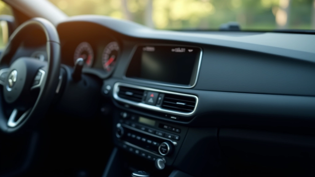 Vehicle dashboard air conditioning controls showing temperature settings